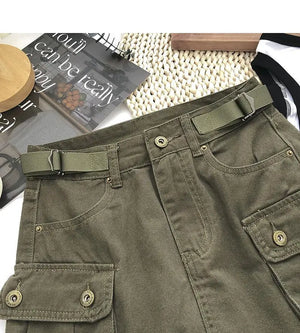 Denim Skirt Cargo