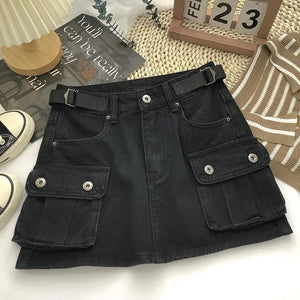 Denim Skirt Cargo