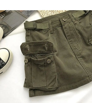 Denim Skirt Cargo