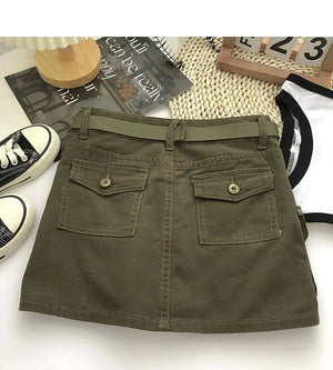 Denim Skirt Cargo