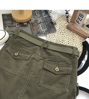 Denim Skirt Cargo