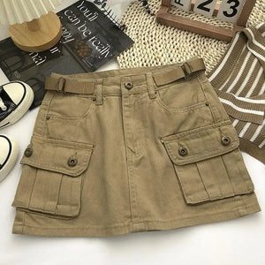 Denim Skirt Cargo