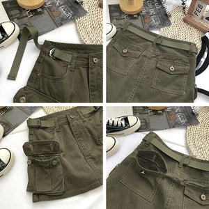 Denim Skirt Cargo