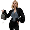 Denim Spliced Spring Jacket Women