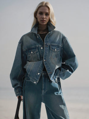 Denim Washed Women Spring Jacket