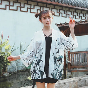 Techwear Kimono Women White