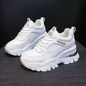 Designer White Platform Sneakers