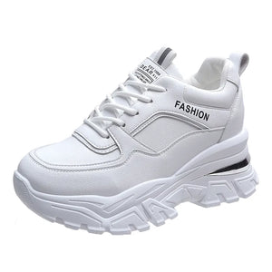 Designer White Platform Sneakers
