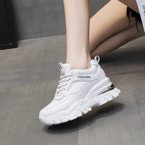 Designer White Platform Sneakers