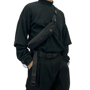 Detachable techwear coin holder bag in combination sets