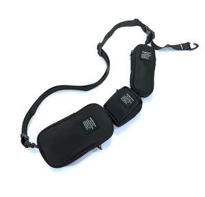 Detachable techwear coin holder bag in combination sets