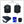 Detachable techwear coin holder bag in combination sets