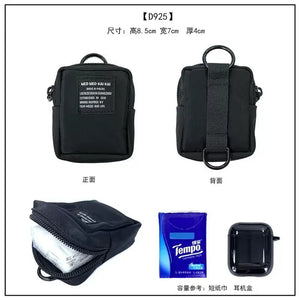 Detachable techwear coin holder bag in combination sets