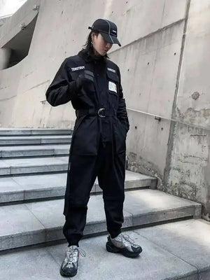 Detachable Techwear Jumpsuit in multiple colourways — dark techwear streetwear, view 8 of 8