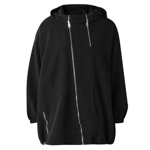 Diagonal Zipper Spring Jacket Women