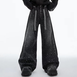 Diamond Ribbon Baggy Y2k Jeans
