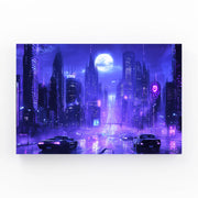 Paysage urbain numérique Art cyberpunk