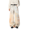 Digital Print Straight Y2K Jeans