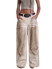 Dirty Dyed Jeans Women's Y2K