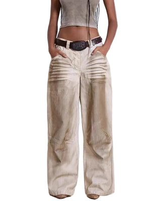 Dirty Dyed Jeans Women's Y2K