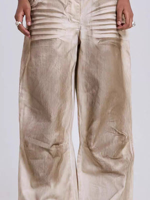 Dirty Dyed Jeans Women's Y2K