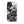 Distinctive iPhone Black White Case for iPhone 15 Plus, back view of the black and white mechanical skull print
