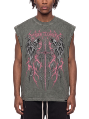 Slitad goth muscle shirt