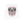 White colourway laid flat, front, with the charcoal and pink winged cross print across the chest