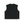 Back of the black tank laid flat, unprinted, with the distressed hem left open along the bottom