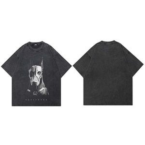 Doberman Dog Graphic T Shirts Y2K
