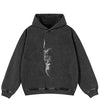 Dog Half Face Graphic Y2K Hoodie