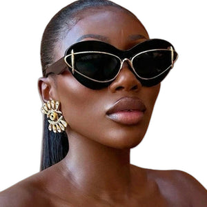 Double Frame Cyberpunk Sunglasses - product view on white background