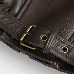 Double Neck Spring Jacket Women PU