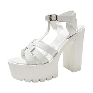 Double Platform Chunky Sandals
