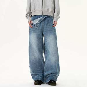 Double Waisted Design Y2K Jeans