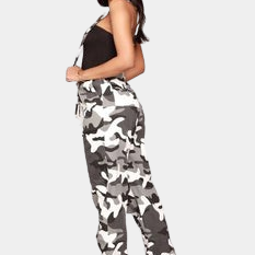 Drawstring Camo Cargo Pants