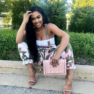 Drawstring Camo Cargo Pants