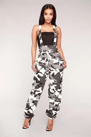 Drawstring Camo Cargo Pants