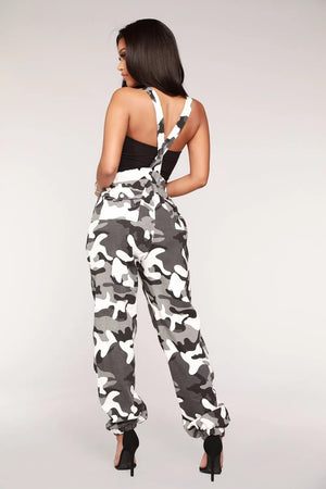 Drawstring Camo Cargo Pants