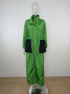 Drawstring Windbreaker Women Jacket Spring