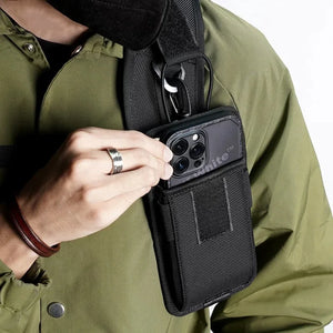 Small nylon EDC pouch that hangs from the waist