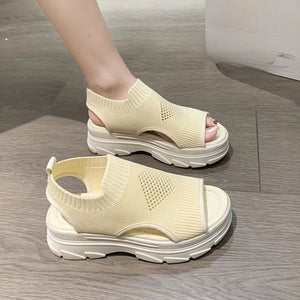 Elastic Chunky Sandals