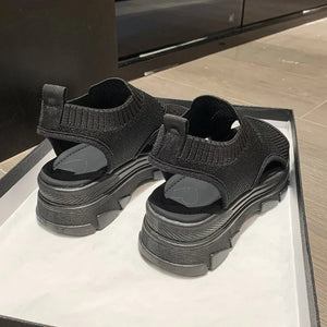 Elastic Chunky Sandals