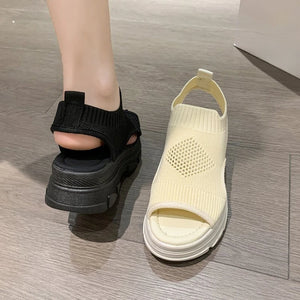 Elastic Chunky Sandals