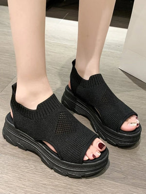 Elastic Chunky Sandals