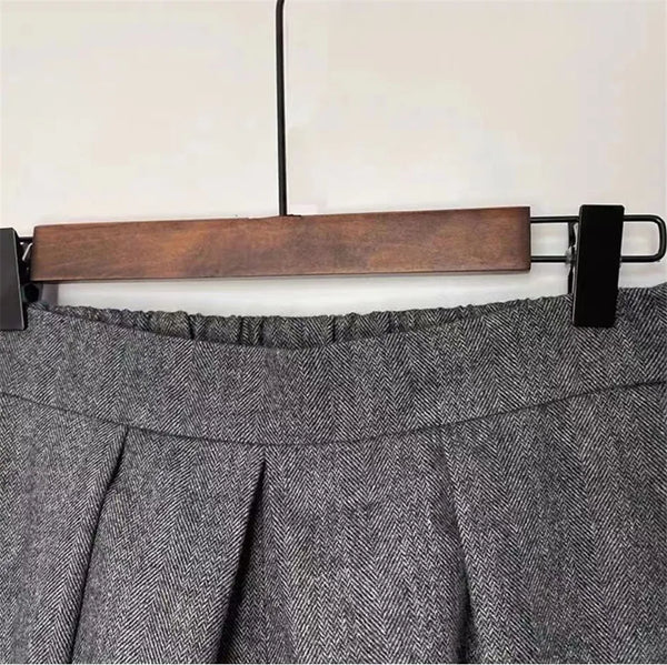 Elastic Skirt Pants