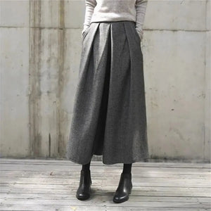 Elastic Skirt Pants