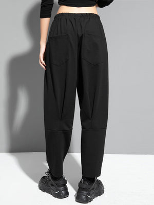 Elastic Waist Cargo Pants For Women