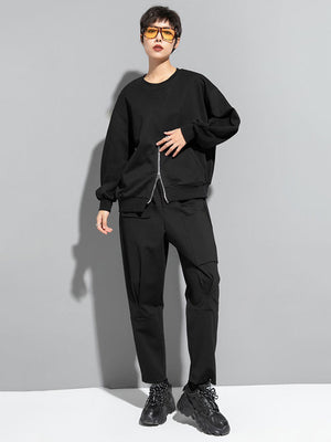 Elastic Waist Cargo Pants For Women