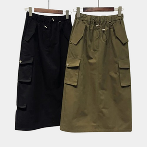 Elastic Waist Cargo Skirt